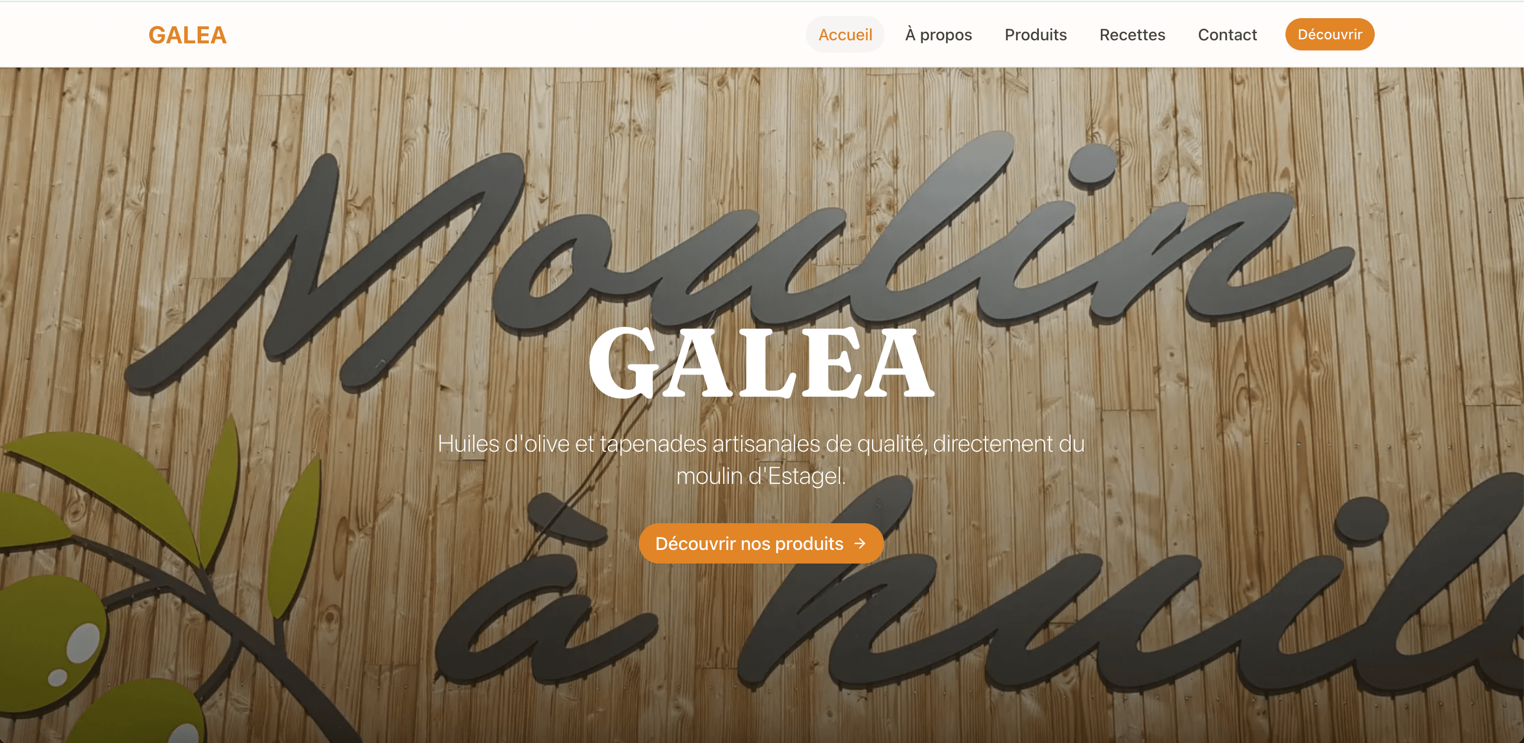 GALEA - Site vitrine pour moulin d'huile d'olive artisanale